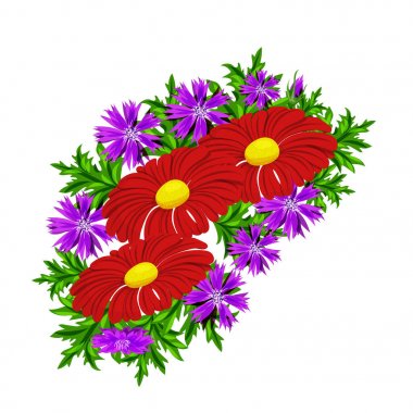 vektör buket çiçek