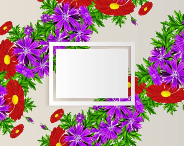 vektör çerçeve çiçek