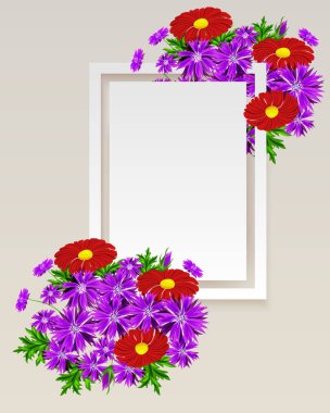 vektör çerçeve çiçek