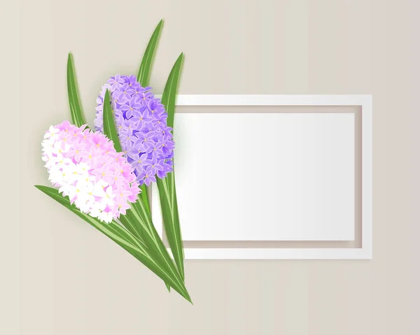 Cadre vectoriel avec fleurs — Image vectorielle