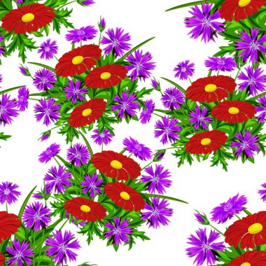 vektör sorunsuz çiçek deseni 