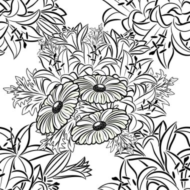 Kusursuz monokrom deseni