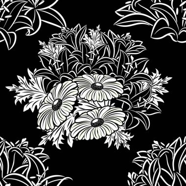 Kusursuz monokrom deseni 