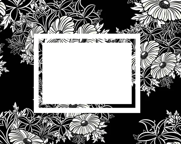 Vector frame with flowers — Stock Vector