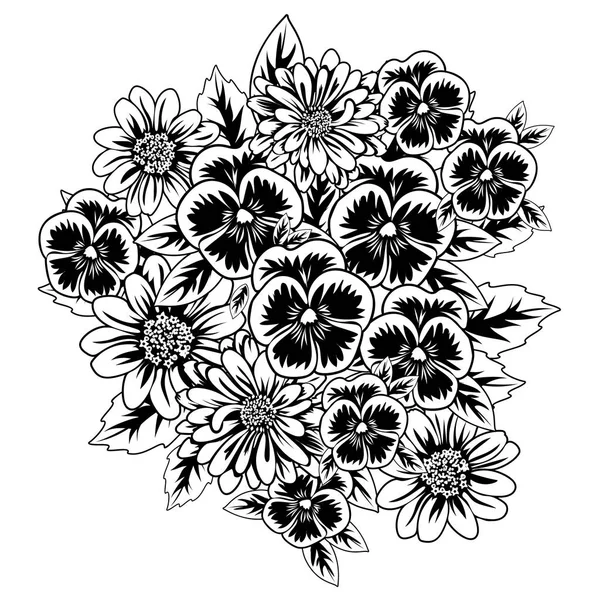 Cornice con fiori — Vettoriale Stock