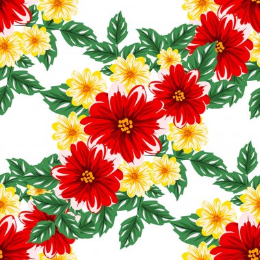 vektör sorunsuz çiçek deseni