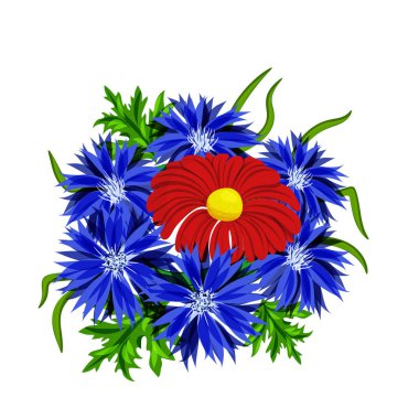 vektör buket çiçek