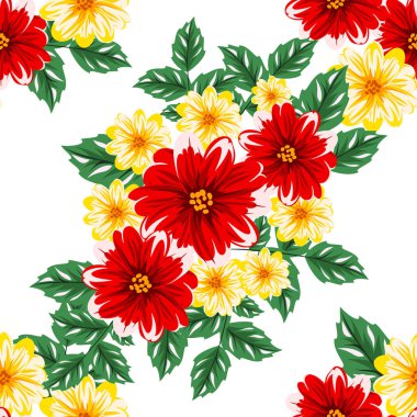 vektör sorunsuz çiçek deseni 