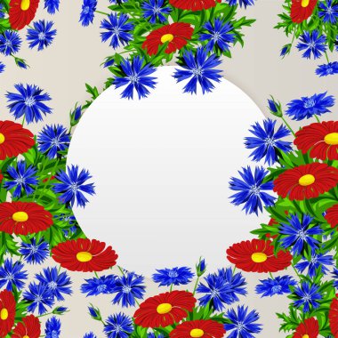 vektör çerçeve çiçek 