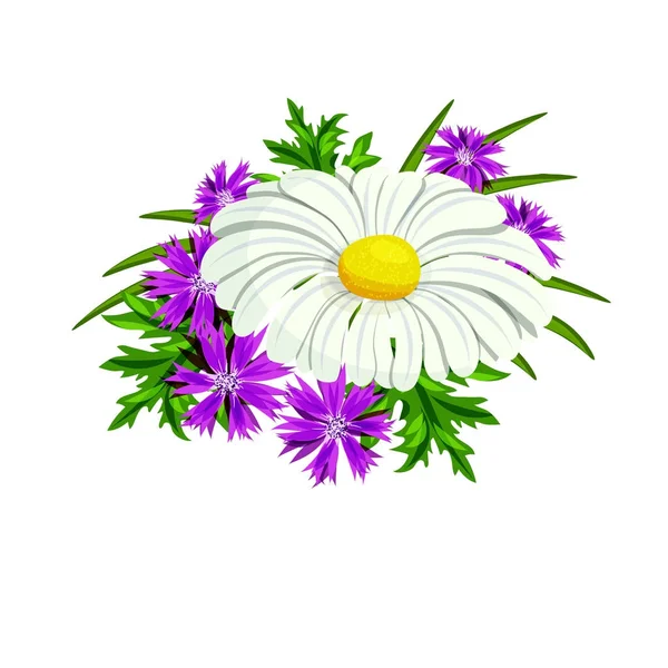 ベクターの花の花束 — ストックベクタ