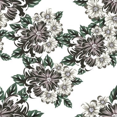 vektör sorunsuz çiçek deseni 