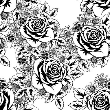 Kusursuz monokrom deseni