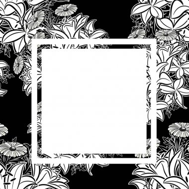 vektör çerçeve çiçek