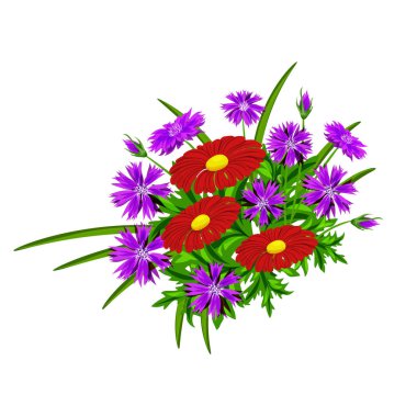 vektör buket çiçek