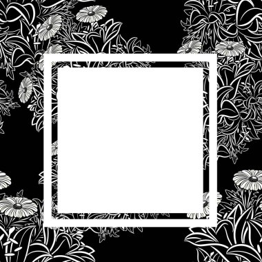 vektör çerçeve çiçek