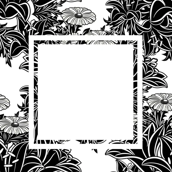 Frame with flowers — Stock Vector