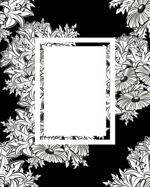 vektör çerçeve çiçek