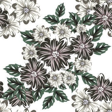 vektör sorunsuz çiçek deseni 