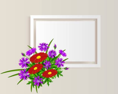 vektör çerçeve çiçek 