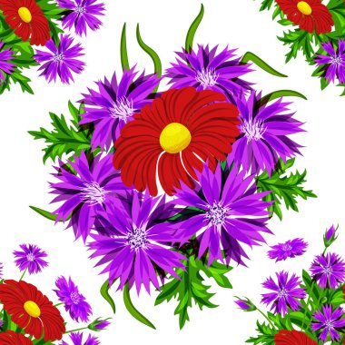 vektör sorunsuz çiçek deseni