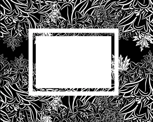 Cadre vectoriel avec fleurs — Image vectorielle
