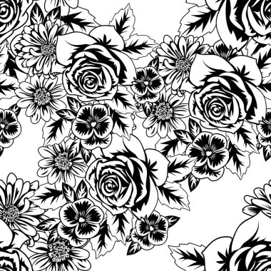 Kusursuz monokrom deseni