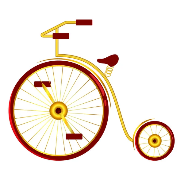 Bicicleta Circus con ruedas grandes y pequeñas — Archivo Imágenes Vectoriales