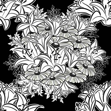 Kusursuz monokrom deseni