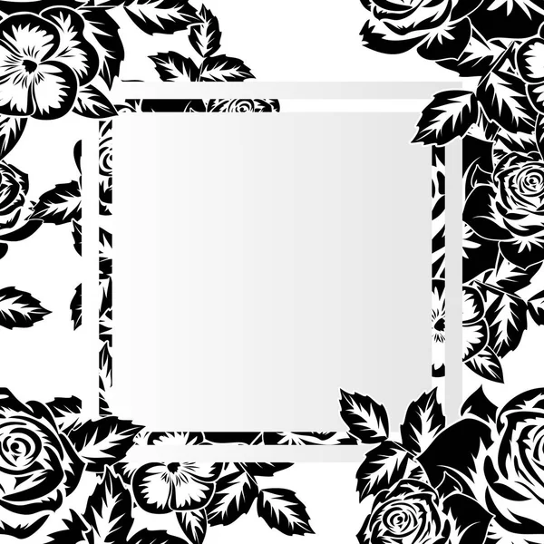 Frame with flowers — Stock Vector