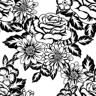 Kusursuz monokrom deseni