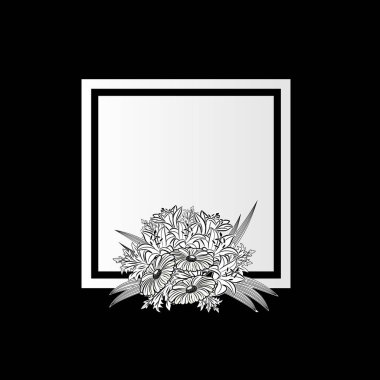 vektör çerçeve çiçek 
