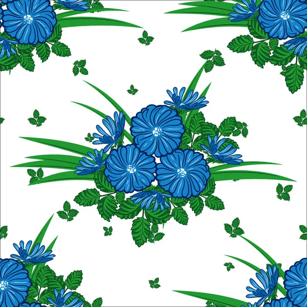 Vector seamless flower pattern — Stock Vector