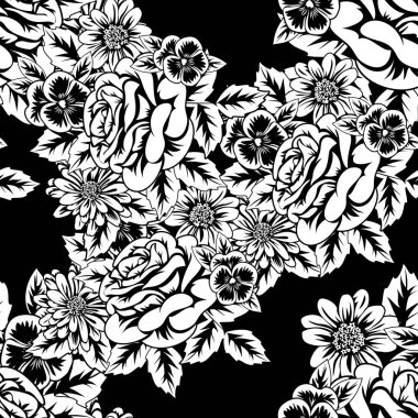 Kusursuz monokrom deseni 