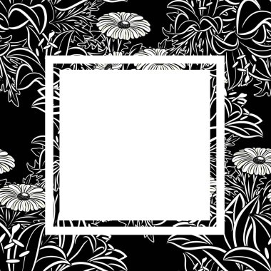 vektör çerçeve çiçek