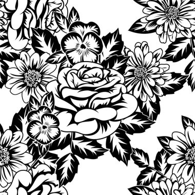 Kusursuz monokrom deseni