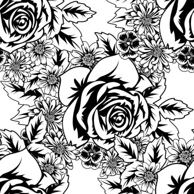 Kusursuz monokrom deseni