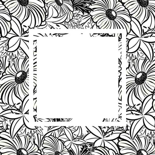 Frame with flowers — Stock Vector