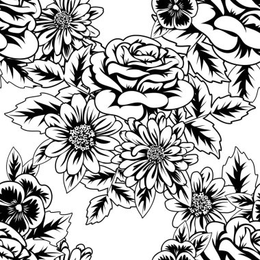 Kusursuz monokrom deseni