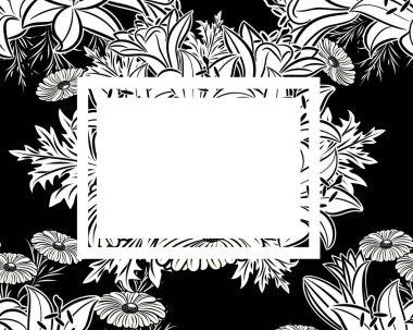 vektör çerçeve çiçek