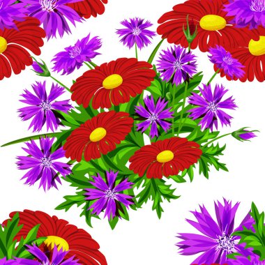 vektör sorunsuz çiçek deseni 