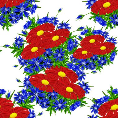 vektör sorunsuz çiçek deseni 