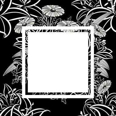vektör çerçeve çiçek