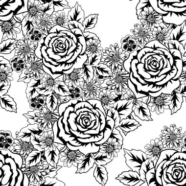 Kusursuz monokrom deseni