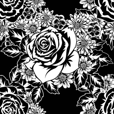 Kusursuz monokrom deseni 