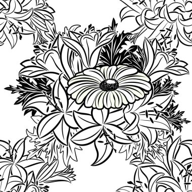 Kusursuz monokrom deseni 