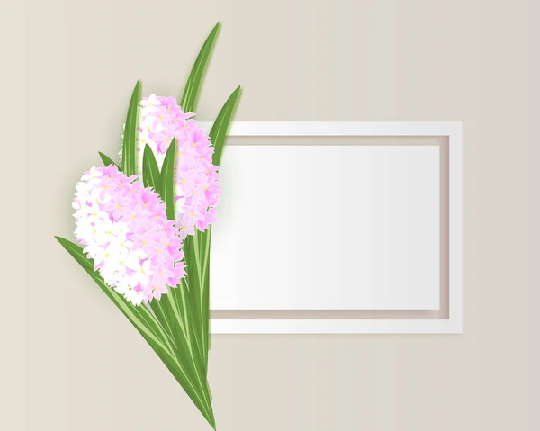 Vektorrahmen mit Blumen — Stockvektor