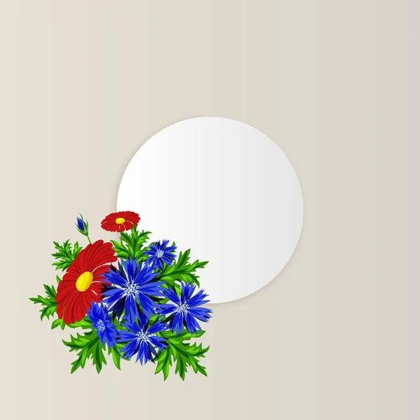 Vektorový snímek s květinami — Stockový vektor