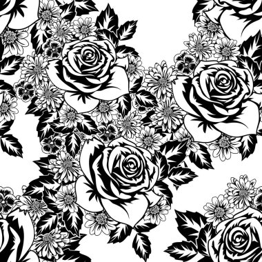 Kusursuz monokrom deseni