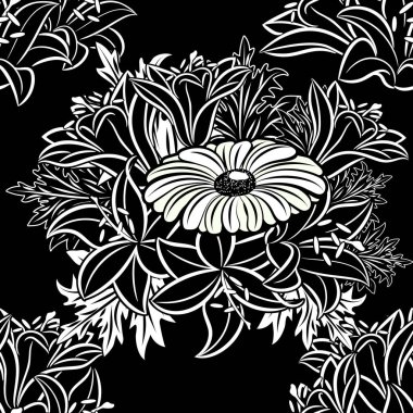 Kusursuz monokrom deseni 