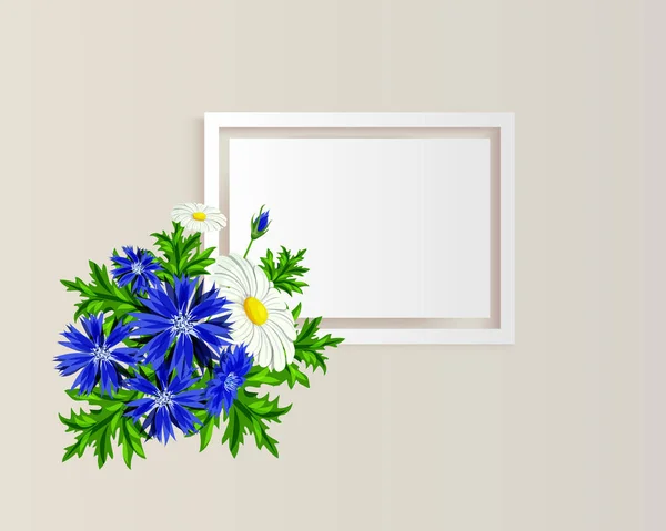 Vector frame met bloemen — Stockvector